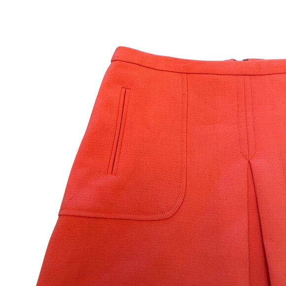 Maeve Womens Coral A-Line Mini Skirt W/ Front Pockets & Back Zip‎ Closure Size 6 - Picture 10 of 12